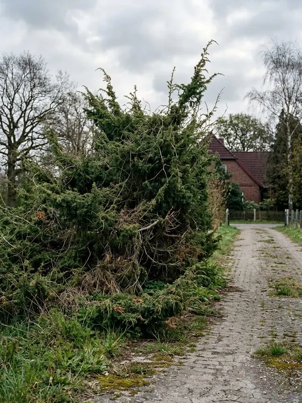 Heckenzierschnitt – Formschnitt – Vorher